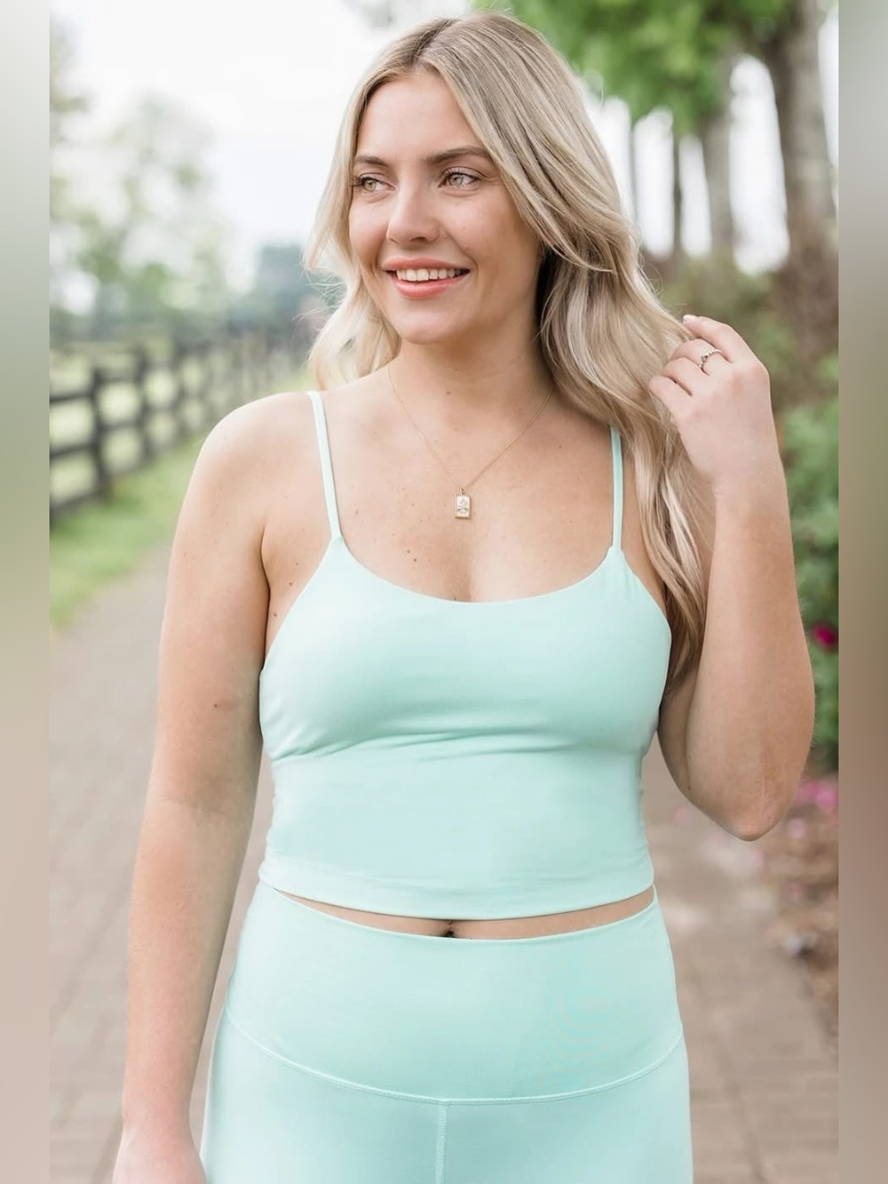 Comfort Zones Crop Cami (NWT) Light Mint, Size Medium